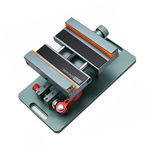 SaiDian 1 Stück Handy-Rückabdeckung Glas Abbruchklemme abschließbar 360° drehbare Klemme hinten Kamera Glas Rahmen Entfernung Reparatur Werkzeug für Handy Tablet Reparatur Halter Werkzeug