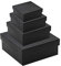 Gioyonil Geschenkbox Schwarz mit Deckel, Quadrat Karton Dekor Schachtel für Geburtstag Hochzeit Abschlussfeier Weihnachten Kinderschokolade Foto Geschenkverpackung, 4er Set