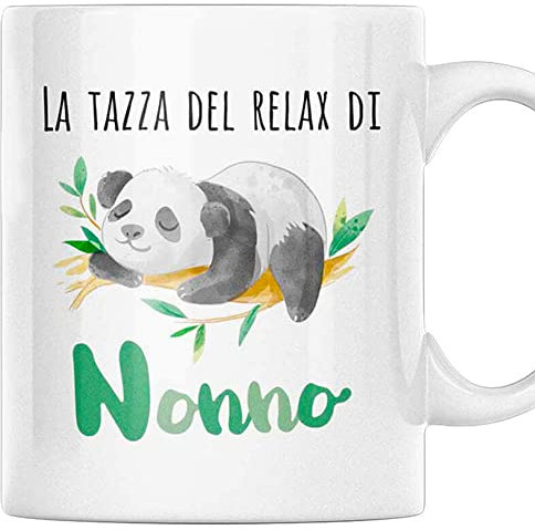 Vulfire Tazza Regalo per Nonno - Idea Originale per Compleanno, Natale, Festa del Papà - Nonno in Relax (Ceramica)