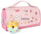 Vicloon Trousse à Crayons de Grande, Trousse Scolaire avec Poignée Imperméable, Sac à Crayons école Trousses avec Jouet de décompression pour Collège Bureau étudiants Fille Garçon Adolescent(Rose)