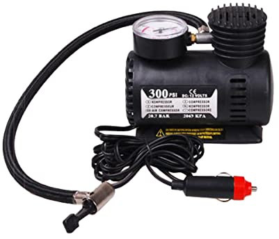 Homoyoyo Tragbarer Reifenkompressor Auto-luftkompressor Mit Barometer Mini-luftkompressor Reifenfüllpumpe Für Auto Motorräder Fahrräder