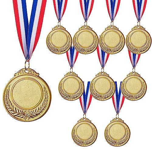 Gewinner Medaillen Gold,10 Medaillen Kindergeburtstag Metall,Medaillen Gold für Kinder,Siegermedaillen,Goldmedaillen für Kinder,Winner Gewinner Medaillen,Super Medallien für Wettbewerb Auszeichnungen