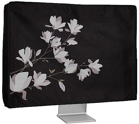 kwmobile Funda Compatible con Monitor de 24-26 - Protector Antipolvo y antihuellas Dactilares para Monitor - Magnolias