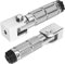 Repose-pieds Passager 2 Pièces pour Moto, Pédale Pliable M8 Repose-pieds en Alliage D'aluminium Antidérapant Universel pour Vélos ATV UTV Go Kart (Argent)