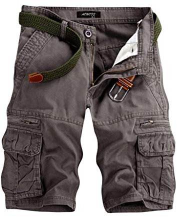Sommer Shorts Herren Cargo Kurze Hosen Stretch Baumwolle Große Größen Leicht Bermuda Shorts Chino Kurze Hose Stoffshorts Sport Relaxed Fit Wanderer Camping Funktionshose mit Multi Taschen