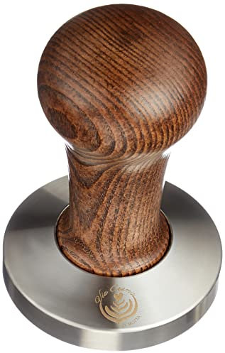 VIA CREMA Kaffee Tamper 58.5 mm. Siebträger Tamper. Coffee Tamper Made in Italy By Motta (Tamper 58.5mm, Brown) Kaffeemaschine Siebträger Zubehör