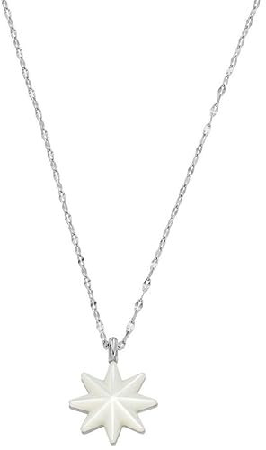 Skagen Damen Edelstahl und Perlmutt Danish Star Anhänger Halskette, SKJ1776040