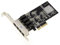 KALEA-INFORMATIQUE Scheda controller di rete PCIe 4 porte RJ45 LAN Gigabit Ethernet 10 100 1000 con funzione WOL Wake on LAN. Chipset REALTEK e Ponte PERICOM