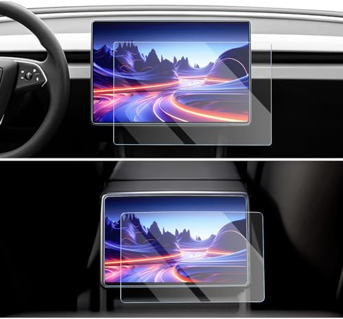 CDEFG Compatible avec Tesla Model 3 Highland 2024 Film Protection AR Navigation de 15,4+8 Pouces Réduction de l'Éblouissement GPS Film Protecteur Anti-Reflet Écran de Navigation Voiture Accessoires