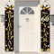 60th Birthday Party Decorations Banner - Happy 60th Birthday Decoration Door Porch Sign Banners Black Gold Door Banner for Women Men Party Supplies