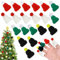 JIEYAO Mini Weihnachtsmütze,20 Stück Kleine Mützen Zum Basteln Strickmütze Mini Puppen Hut Weihnachtshut Weinflasche Topper Hut Santa Hüte DIY Kunsthandwerk Weihnachtsbaum Weihnachtsschmuck Puppenhaus