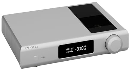 Topping D90 III Discrete Full Balance HiFi DAC - BT 5.1 Support LDAC PEQ Adjustment Desktop Audio Preamp with Bluetooth Remote Control (Silver)