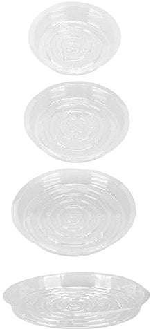 Vassoio Antigoccia per Sottobicchiere per Vasi da Fiori Vassoio in Plastica Trasparente Riutilizzabile Lavabile per Fiori 20 Pezzi per Piante in Vaso