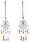 YARNOW 2 Pezzi Ciondolo Occhio del Diavolo malocchio palma ornamento sospeso carillon fortuna decorazione sospesa Ornamenti da giardino arredamento occhi di tacchino cablaggio Blue