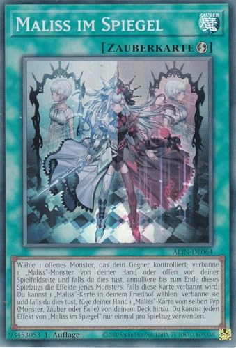ALIN-DE064 - Maliss im Spiegel - Super Rare - Deutsch - 1. Auflage - Alliance Insight -mit LMS Trading Fieldcenter-Karte Yugioh