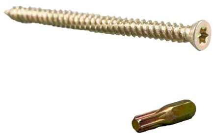 WK Electrical - Vis béton avec embouts Torx - Vis à maçonnerie à tête fraisée zinguée pour brique et béton - Pas besoin de chevilles murales - Fixations robustes - 7,5 mm - Lot de 100 (7,5 mm x 100 mm