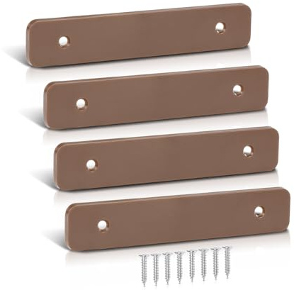ALLGOOD Composite Decking Boards End Cap 5.5” Fit TREX Composite Decking Boards End Cap 5.5 4 pcs in One Package Plastic Brown