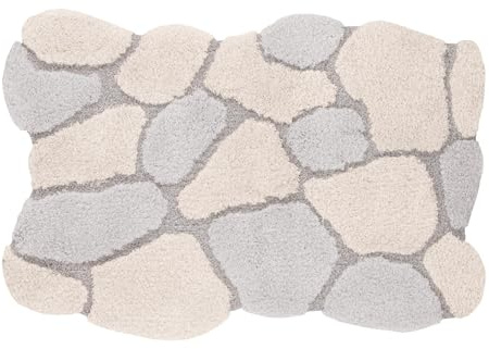 Kleine Wolke Badteppich Brick Seidefarben 60 x 90 cm | OEKO-TEX zertifiziert, für Fußbodenheizung, maschinenwaschbar, 100% Polyacryl