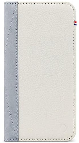 Decoded Leather Wallet Case for iPhone 6/7/8/SE 2022 Flap Closure, IP7 Highly Protective Premium Leather, Tested by Apple - Grey