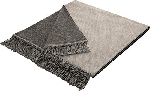 Biederlack Sofaschoner - Cover Cotton, Design Salt & Pepper - Baumwolle, Polyacryl, Polyester, Silber, Maße: 50 x 200 cm, 718297