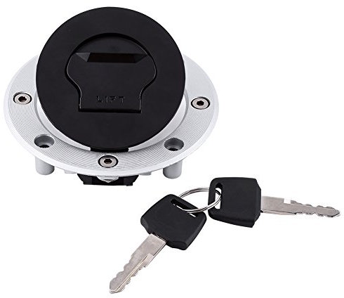 Tankdeckel Abschließbar, Benzin Aluminium Motorrad Tankdeckel mit 2 Schlüsseln Passend für GSXR 600/750/Hayabusa GSXR1300 etc.