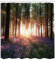 ABAKUHAUS Wald Duschvorhang, Sonnenaufgang Woods im Frühjahr, Personenspezifisch Druck inkl.12 Haken Dekorative mit Klaren Farben, 175 x 200 cm, Grün Lila