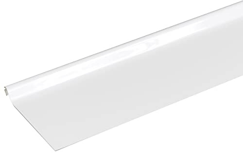 Bande de rive astragale ALUMINIUM BLANC - 2M - Longueur 2mètres - Largeur 27cm