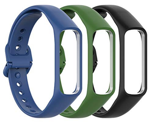 Ysang 3PC Ersatzarmband Kompatibel mit Samsung Galaxy Fit E R375 Smartwatch verstellbares weiches Silikon Armband Sportbandarmband