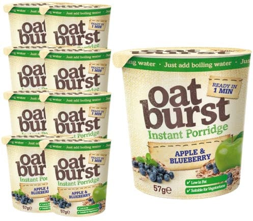 Oatburst Apple and Blueberry Instant Porridge Pot, 57 g, Pack of 8