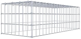 GABIONA Gabione zur Erweiterung (L x H x T cm: 100 × 30 × 40) – Steinkorb aus 4 mm Draht, C-Ring Verschluss mit Gratis-Zange – für Erweiterung in der Höhe, ohne Bodengitter – Gabionenzaun