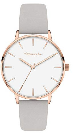 Tamaris Damen Analog Quarz Uhr mit Leder Armband TT-0005-LQ