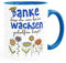 SpecialMe® Tasse Danke dass du uns beim Wachsen geholfen hast Geschenk Erzieherin Tagesmutter Abschiedsgeschenk Kita blau inner-blau Keramik-Tasse