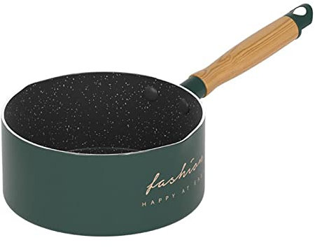 KUCOCOSNEH Pentola antiaderente per salsa e zuppa, in alluminio, con coperchio, colore: verde