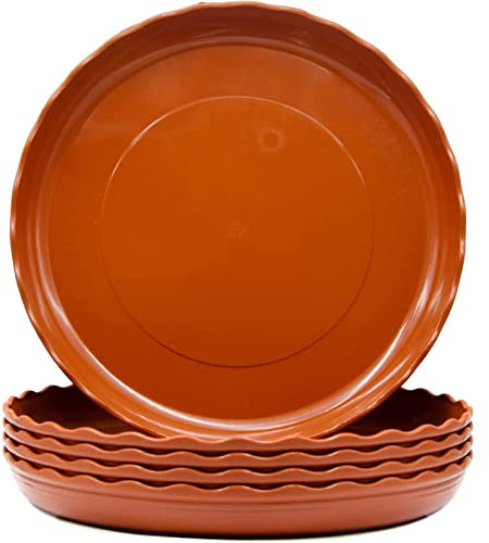 5 Pack Plant Saucer Flower Pot Tray Heavy Duty Plastic Round Plants Saucers Thicker Flowerpot Drip Trays for Garden Outdoor and Indoor Bonsai Flowers (30 cm)