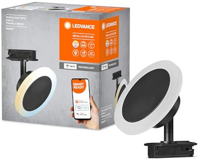 LEDVANCE SMART+ WiFi-Tracklight Schienensystem Leuchtenkopf, schwarz, 6,5W, 480lm, ausrichtbarer Leuchtenkopf, regulierbares Weißlicht (3000K-6500K), steuerbar per App, kompatibel mit Amazon, Google