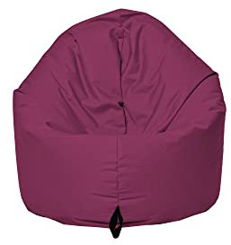 MB MILLINDABAG 2 in 1 Sitzsack für Kinder Jugendliche und Erwachsene Beanbag Sessel Kissen Indoor & Outdoor Gaminggeignet & bereits gefüllt Sitzkissen Bodenkissen (Weinrot, Durchmesser: 125 cm)
