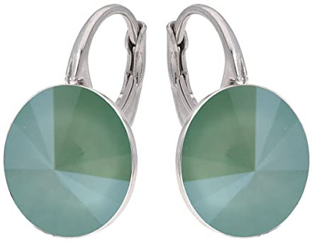 Rivoli Ohrringe Österreichische Zirkonia 925 Silber - Schmuck für Frauen und Mädchen - Hängeohrringe Ideal für Geschenke für Frauen (Mint Green)