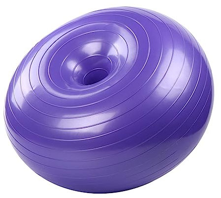 Toddmomy Donut-förmiger Fitnessball Mit Anti-Burst-Technologie Yoga-übungsball Für Balance Und Stabilität Inklusive Luftpumpe Für Zuhause Und Fitness