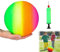 Bouncy Kickball,Regenbogen Strand Ball,Kinder Spielball,PVC Regenbogen Ball,Trainingsball, Kickball,Durable Softball mit Pumpe,Strandball,Kinder Spielbälle für Drinnen und Draußen,9 Inch,2pcs (1)