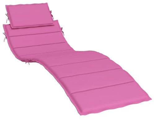 vidaXL Coussin de Chaise Longue Rose Tissu Oxford, Coussin, Coussin de siège, Coussin de Patio, Coussin d'extérieur, Coussin de Jardin