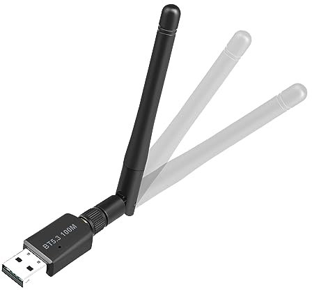 JeoPoom Bluetooth Adapter Dongle 5.3, Bluetooth Adapter PC, Langstrecken Netzwerkadapter Stick, Plug and Play, Kompatibel mit Computer Windows 7/8/8.1/10/11