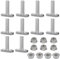 10 Pièces Boulons En T Avec Écrou, Vis à Tête Marteau Et Écrou de Bride m10, Boulon Tête Marteau, Adaptées Au Système d'Installation Photovoltaïque, à l'Installation de Modules Solaires