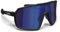 BERTONI Radfahren MTB Lauf Sportbrille für Männer Frauen in TR90 Antibeschlag Weitwinkelobjektiv mod. GEMINI (Matt Schwarz/Glänzendes Schwarz – Blaue Spiegellinse)