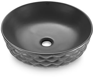 RD Luxury® Design Aufsatzwaschbecken Rundes Waschbecken Kleines Waschbecken Aufsatzwaschbecken für das Badezimmer Handwaschbecken Farbe Grau