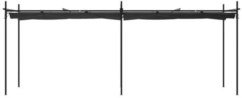 Gecheer Gartenpergola mit Schiebedach Schiebedach Erdanker Garten Pavillon Pergola Gartenzelt Terrassendach Sonnenschutz Anthrazit 589x292x230 cm