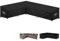 LAMUNI Gartenmöbel Abdeckung Loungemöbel l Form Lounge Sofa Schutzhülle für Gartenlounge Abdeckung L-Form Ecksofa Abdeckplane Wasserdicht Loungemöbel Abdeckhaube für Gartensofa, 190x280x90x80/60cm