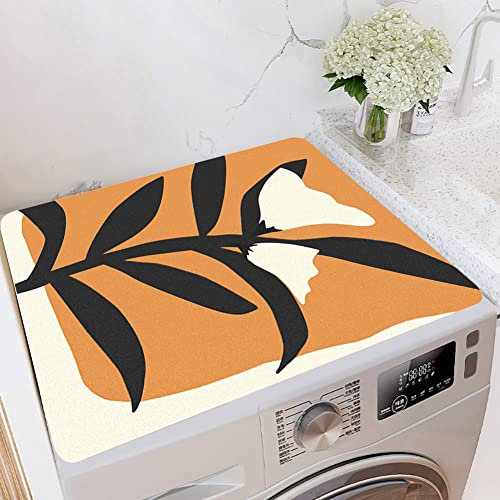 QHanky Housse de Réfrigérateur 65 * 90cm,Housse de Protection Diatomite Tapis de Bainpour Réfrigérateur Couvercle Anti-poussière Polyvalent Housse de Machine à Laver pour Réfrigérateur Lave-Linge