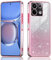 JNERBUYI Cover Protettiva per Xiaomi Redmi Note 13 4G, Custodia per Telefono Antiurto, Guscio Elettrolitico Squisito, Cover Bumper Glitterata per Ragazze. Rosa