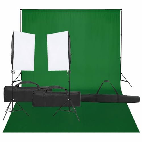 CIADAZ Fotostudio-Set mit Beleuchtung und Hintergrund, Fotostudio Set, Fotohintergrund, Hintergrundsystem, Fotohintergrund Set,