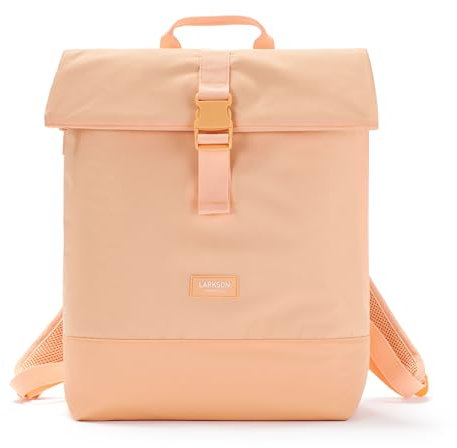 LARKSON Rucksack Damen & Herren Orange - Tammo - Rolltop Daypack für Arbeit Uni Fahrrad - Backpack mit 16 Zoll Laptop Fach - Rückenpolsterung & Wasserabweisend